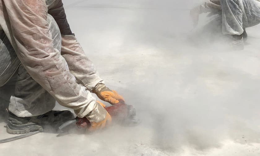 цементний пил при будівництві